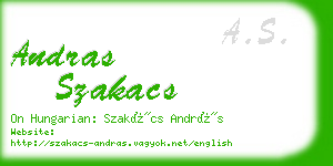 andras szakacs business card